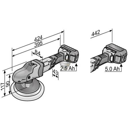 Polisseuse sans fil PE 150 18.0-EC/5.0 SET (rotative) Polisseuse sans fil PE 150 18.0-EC/5.0 SET (rotative)