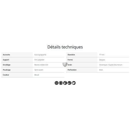 Mirka DISQUES ABRASIFS GALAXY 77mm Mirka DISQUES ABRASIFS GALAXY 77mm