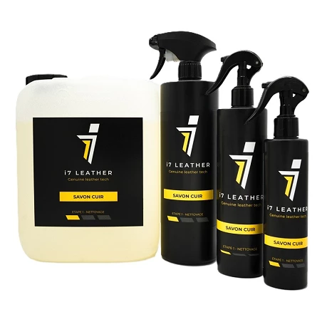 i7 leather - savon cuir voiture 250 ml, 500 ml, 1 L et 5 L.