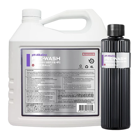 Prélavage voiture Fireball Pre-Wash pH Alkaline - Belle puissance de nettoyage - 500 ml, 4 L