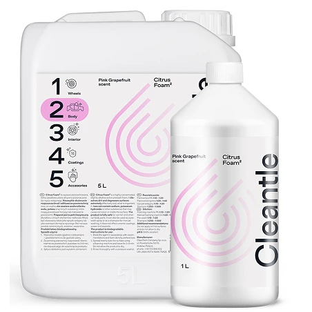 Mousse de prélavage voiture Cleantle Citrus Foam 2 - Formule dégraissante aux agrumes - 1 L, 5 L