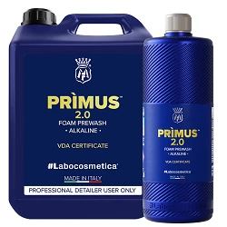 Mousse de prélavage voiture Labocosmetica Primus 2.0 - Polylvalence : prélavage/lavage - 1 L, 4.5 L