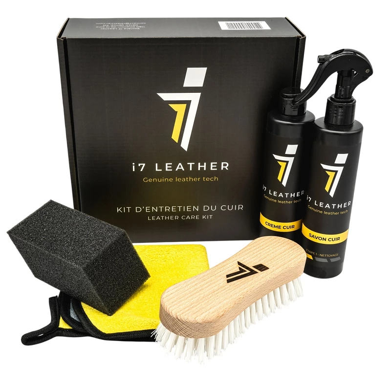 I7 Leather - Kit entretien cuir - nettoyage et nourrissage