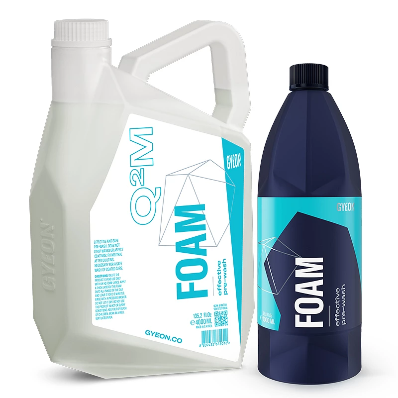Mousse de prélavage voiture Gyeon Q2M Foam - Entretien sécurisé des protections céramiques - 1 L, 4 L