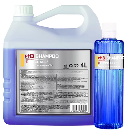 Shampoing voiture Fireball pH3 Shampoo - Action décontaminante calcaire et eau - 500 ml, 4 L