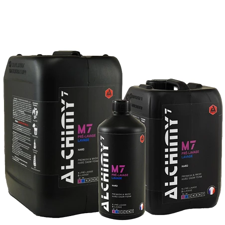 Shampoing voiture Alchimy7 M7 - Puissance de dégraissage alcaline - 1 L, 2.5 L, 5 L