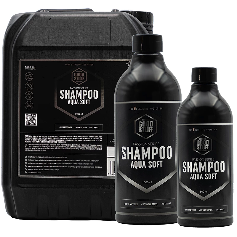 Shampoing voiture Good Stuff Shampoo Aqua Soft - Action adoucissante pour eau calcaire - 500 ml, 1 L, 5 L