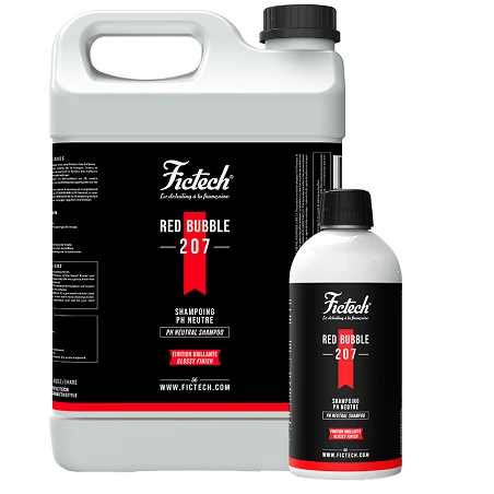 Shampoing voiture Fictech Red Bubble - Effet drainant pour un séchage rapide - 500 ml, 5 L