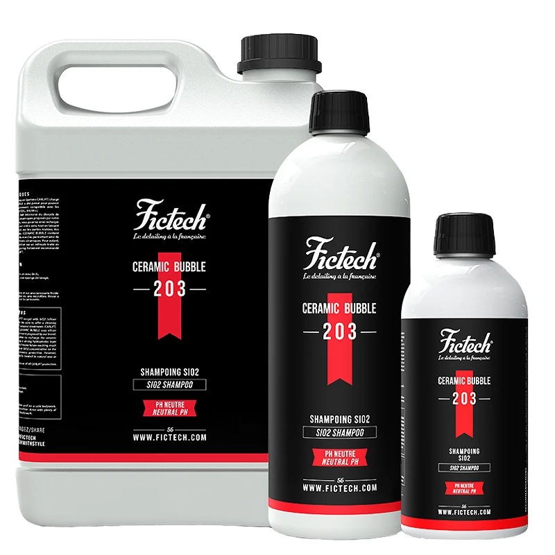 Shampoing voiture Fictech Ceramic Bubble - Lavage et protection céramique combinés - 500 ml, 1 L, 5 L