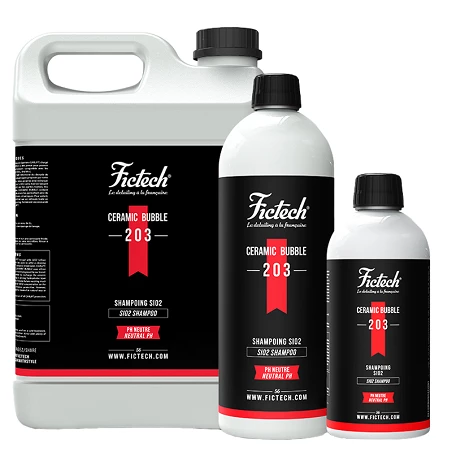 Shampoing voiture Fictech Ceramic Bubble - Lavage et protection céramique combinés - 500 ml, 1 L, 5 L
