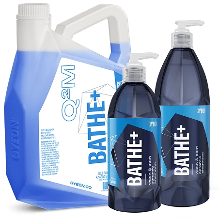 Shampoing voiture Gyeon Q2M Bathe Plus - Premier shampoing au monde infusé de quartz - 500 ml, 1 L, 4 L