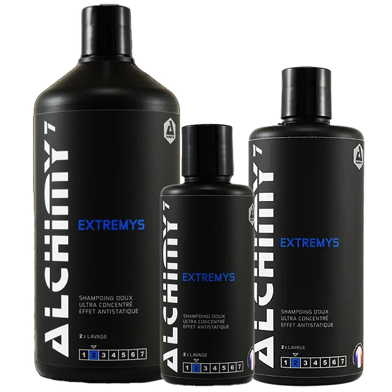 Shampoing voiture Alchimy7 Extremys - Force de nettoyage et parfum addictif - 200 ml, 470 ml, 1 L