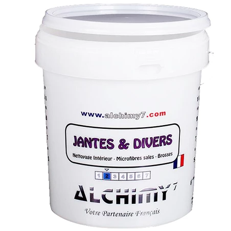 Seau jantes voiture Alchimy7 - Format compact pour nettoyage des roues et pinceaux