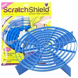 Grille de seau voiture ScratchShield - Système de filtrage ajustable coloris bleu