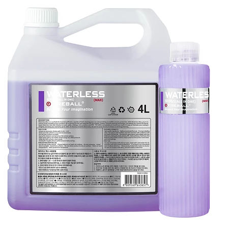 Nettoyant sans eau voiture Fireball Waterless Max - Formule diluable haute performance - 500 ml, 4 L