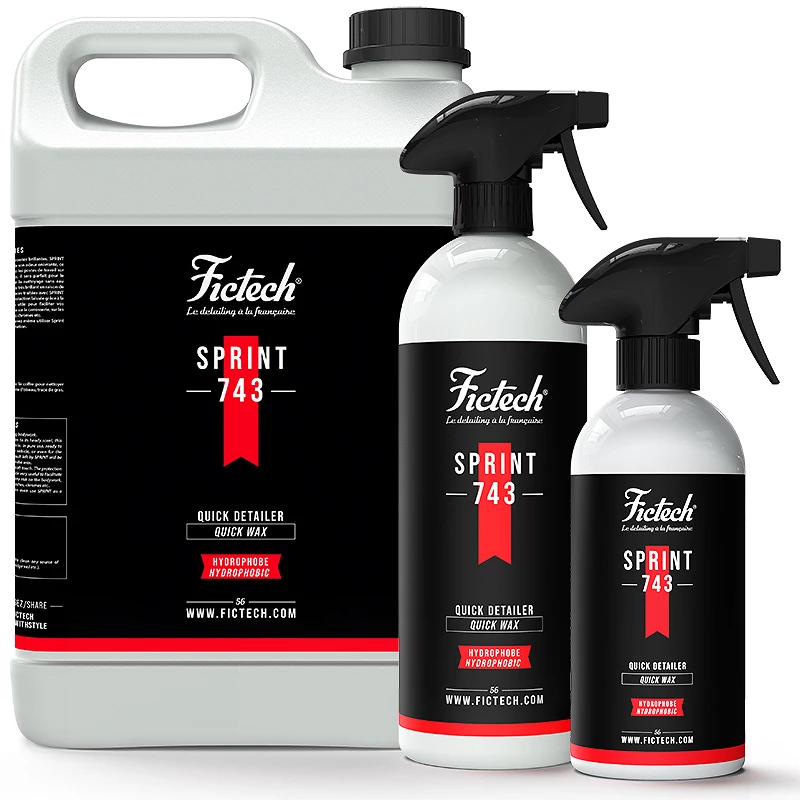 Nettoyant sans eau voiture Fictech Sprint - Lustrage express à la carnauba - 500 ml, 1 L, 5 L